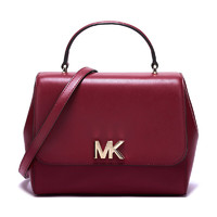 MICHAEL KORS 迈克·科尔斯 MOTT系列 女士皮质斜挎包 30S8GOXS2L MAROON 褐红色 中号