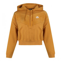 NIKE 耐克 时尚百搭 保暖加绒 女款针织运动卫衣 XXL 黄