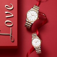 飞亚达男士女士机械手表 职场商务时尚穿搭情侣表纪念表白送礼手表 间金钢带对表