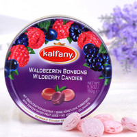德国进口 卡芬妮（Kalfany） 糖果水果糖休闲零食硬糖 野草莓味 150g *3件