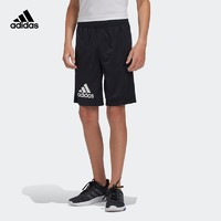 阿迪达斯官网adidas 夏季大童装训练运动针织短裤CW3843 BK0744