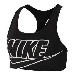 耐克NIKE 女子 健身 训练 中强度支撑 SWOOSH FUTURA BRA 运动内衣 BV3644-010黑色M码 *3件