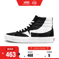 Vans范斯官方 男鞋女鞋SK8-Hi高帮板鞋运动鞋 黑色/白色 37