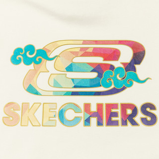 SKECHERS 斯凯奇 平安新年系列 男子运动卫衣 L121M001-00PS 米白色 XL