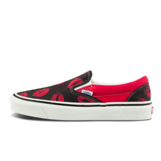 VANS 范斯 经典系列 Classic Slip-on 98 Dx 情人节限定款 中性运动帆布鞋 VN0A3JEX45T 红唇/黑色/红色 38