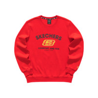 SKECHERS 斯凯奇 新年系列 男子运动卫衣 L121M078-001W 赛车红 L