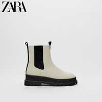 ZARA 新款 童鞋女童 新年系列 撞色弹力短靴 12148630001