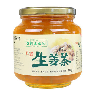 韩国进口 韩国农协 蜂蜜生姜茶 蜂蜜糖姜茶 姜糖蜂蜜糖水1000g/瓶 冲饮生姜汤 姜汁果味饮品 *2件