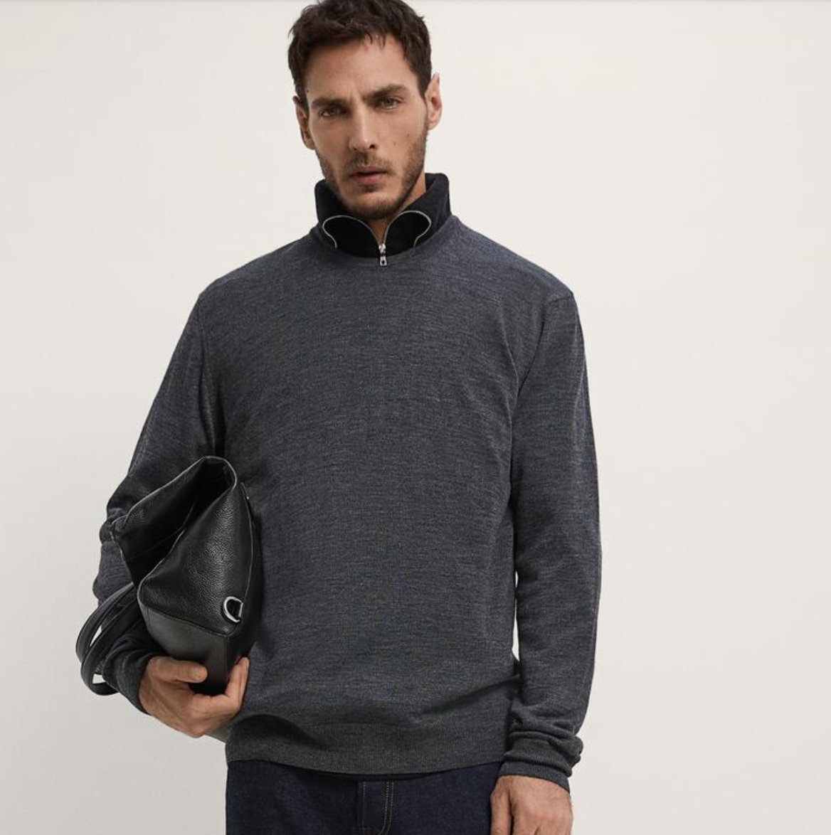 zara 07148361801 男装美丽诺羊毛针织衫