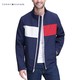 TOMMY HILFIGER/汤米男士夹克外套撞色拼接春秋立领外套