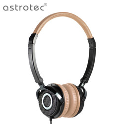 阿思翠（Astrotec） AS100PRO 复古HIFI耳机头戴式 40mm大动圈模拟味道音乐 浅咖色 *4件