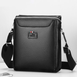 男士商务休闲单肩包真皮斜挎包商务公文包出差必备