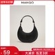 MANGO女装包包2020秋冬新款圆形设计短款肩带开拉链包包