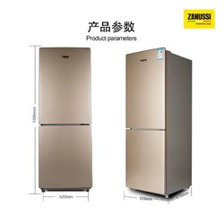 扎努西·伊莱克斯/ZANUSSI ZBE1780LPA 双门冰箱无霜风冷 炫金外观 178升容积 家用电冰箱