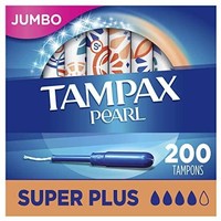 TAMPAX 丹碧丝 Tampax 丹碧丝 珍珠导管式卫生棉条 超大流量版 50支*4盒装