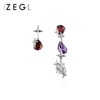 ZEGL设计师新年星星耳环女韩国气质水滴耳坠耳钉925银针秋冬耳饰