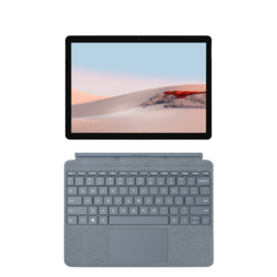 Microsoft 微软 微软 Surface Go 2 亮铂金 冰晶蓝键盘  二合一平板电脑 笔记本电脑 10.5英寸 酷睿m3 8G 128G SSD LTE