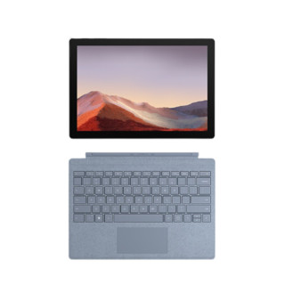 Microsoft 微软 Surface Pro 7 12.3英寸 Windows 10 平板电脑+冰晶蓝键盘(2736*1824dpi、酷睿i7-1065G7、16GB、512GB SSD、WiFi版、典雅黑、VAT-00022)