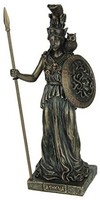 Veronese Design 雅典娜智慧和战争青铜雕像 3 X 19.69 X 6.35 cm 青铜