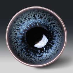 武夷建盏钟霞文海油滴纯手工建盏鹧鸪斑