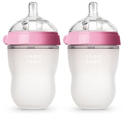 Comotomo 可么多么 婴幼儿奶瓶，粉色，8盎司（约226.80克），2件