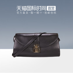 FURLA 芙拉1927女士牛皮黑金徽标按扣斜挎单肩包WB00029