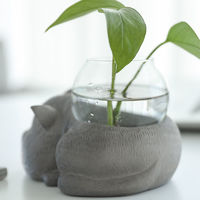 创意绿萝水培花瓶玻璃器皿透明水养鲜花插花花盆盆器鱼缸桌面摆件