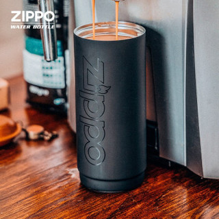 ZIPPO美国咖啡杯男女学生便携马克随行杯不锈钢简约保温咖啡杯 黑武士420ml *4件