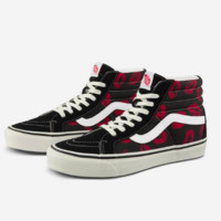 VANS 范斯 经典系列 SK8-HI 38 DX 情人节限定款 中性休闲运动鞋 VN0A38GF45T 黑色/红色 46