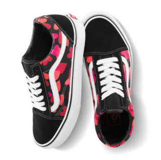 VANS 范斯 经典系列 OLD SKOOL 情人节限定款 中性运动板鞋 VN0A3WKT4RZ 黑色/红色 36.5