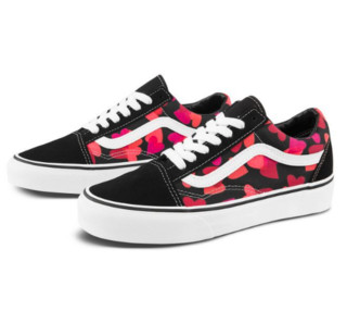 VANS 范斯 经典系列 OLD SKOOL 情人节限定款 中性运动板鞋 VN0A3WKT4RZ 黑色/红色 36.5