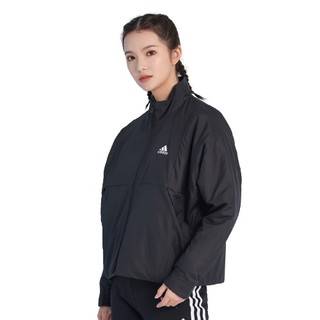 adidas 阿迪达斯 W BTS LIGHT JKT 女子运动棉服 FT2554 黑色/白色 S