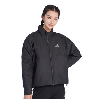 adidas 阿迪达斯 W BTS LIGHT JKT 女子运动棉服 FT2554 黑色/白色 S