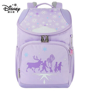 迪士尼（Disney）小学生书包女1-3年级 抑菌减负儿童双肩包 精美刺绣女童书包 冰雪奇缘系列 FP8413B紫色