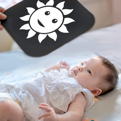 黑白卡片婴儿早教闪卡新生视觉激发0-3个月初生的宝宝彩色玩具1岁