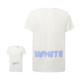 OFF WHITE 男士白色配黑色纹路棉质短袖T恤 OMAA027E181850060231