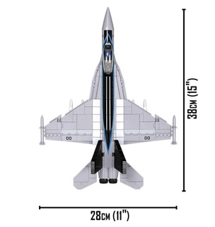 COBI 捍卫战士 1:48 F/A-18E 超级大黄蜂飞机 38.1*27.94*10.92cm 银色