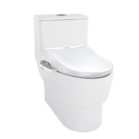 Panasonic 松下 智能马桶套装 DL-1309CWS智能马桶盖+管线隐藏式一体坐便器 400mm坑距