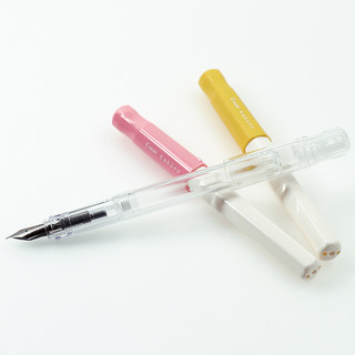 PILOT 百乐 钢笔 kakuno系列 FKA-1SR 透明杆 F尖 墨囊+吸墨器盒装