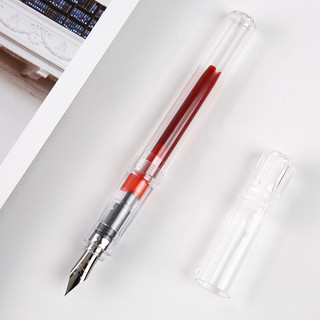 PILOT 百乐 钢笔 kakuno系列 FKA-1SR 透明杆 EF尖 墨囊+吸墨器盒装