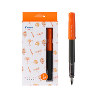 PILOT 百乐 钢笔 kakuno系列 FKA-1SR 橙色黑杆 EF尖 墨囊+吸墨器盒装