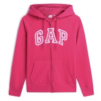 Gap 盖璞 碳素软磨系列 女士连帽开衫卫衣 451203-1 亮粉色 XXS