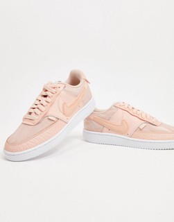 Nike Court Vision Low Premium trainers in washed coral & white