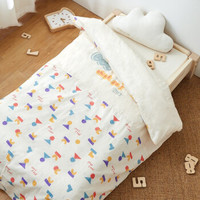 威尔贝鲁(WELLBER)婴儿童床上用品被子幼儿园宝宝小孩床品被罩单件春秋积木150*120cm *3件