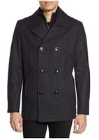 Kenneth Cole New York Men's Wool-Blend Coat with Bib