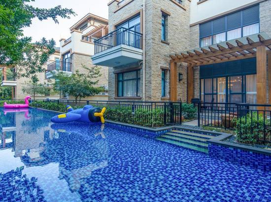 清远英德宝墩湖湖山温泉度假村 别墅园林双床房1晚(含早 下午茶 水上