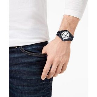 Men's Black Resin Strap Watch 43mm