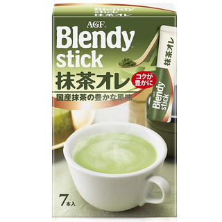 AGF Blendy布兰迪 宇治 抹茶欧蕾拿铁 速溶奶茶 10g*7包