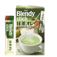 AGF Blendy布兰迪 宇治 抹茶欧蕾拿铁 速溶奶茶 10g*7包