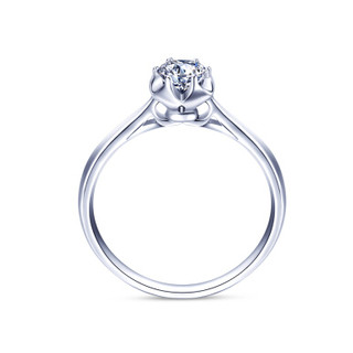 I Do Destiny系列 六爪悬浮镶嵌花朵造型18K金钻石 戒指